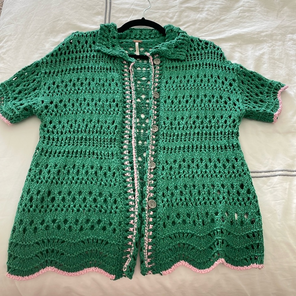 Free people crochet shirt